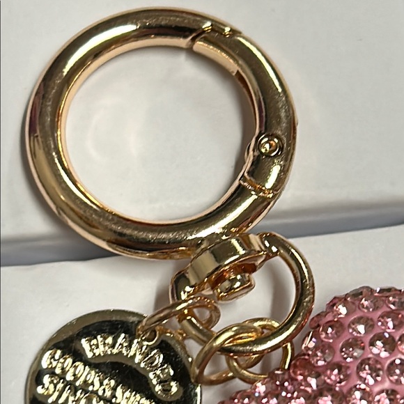 Pink/red/silver Rhinestone Lip bag charm/Keychain - Picture 4 of 10